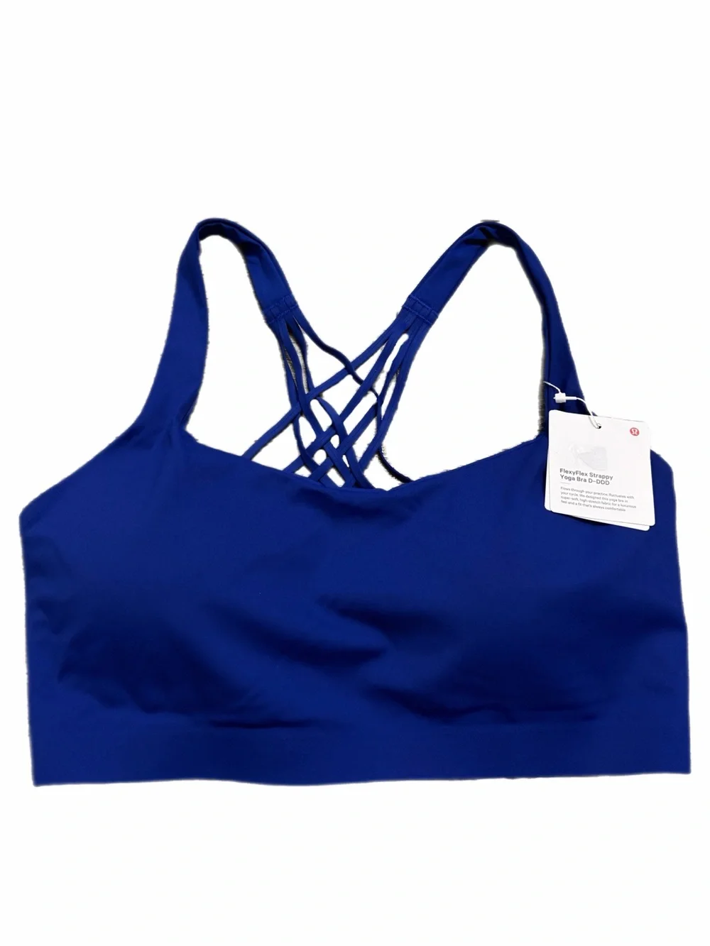 NWT Lululemon FlexyFlex Yoga Bra *Light Support, D-DDD Cups (Deep Sea Blue) L/XL
